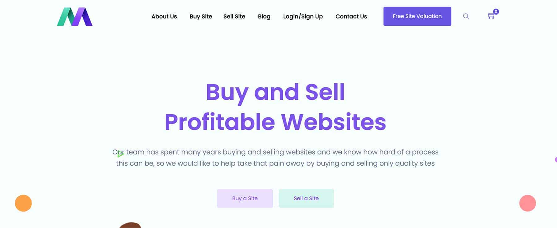 Sell Website on Motion Invest